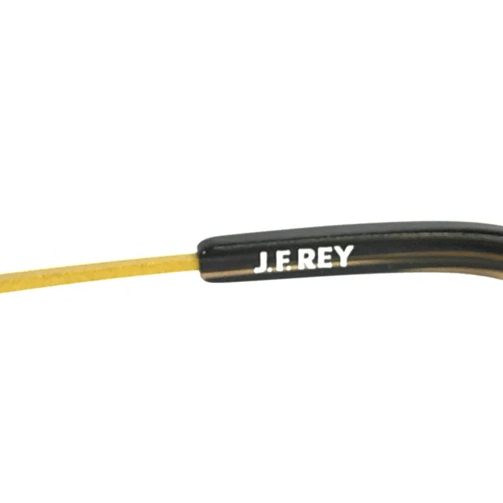 J. F. Rey Eyeglasses Frame JF3053 0850 Matte Black Yellow Titanium 54-16-145